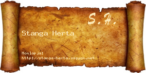 Stanga Herta névjegykártya
